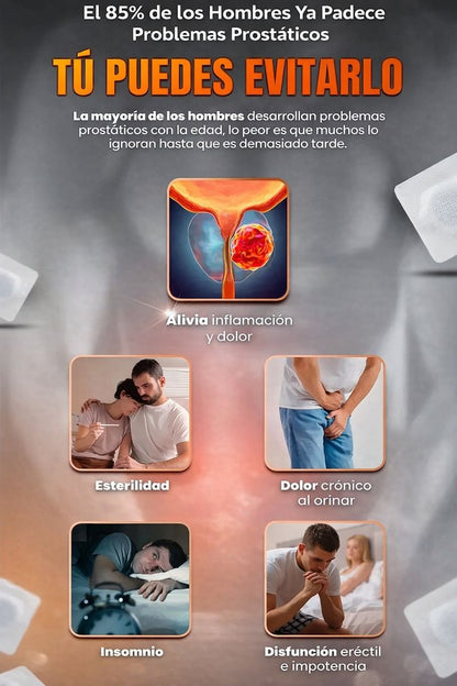 Nuevo Parche de Próstata®: Recupera el control de tu vejiga y vuelve a dormir toda la noche sin interrupciones.