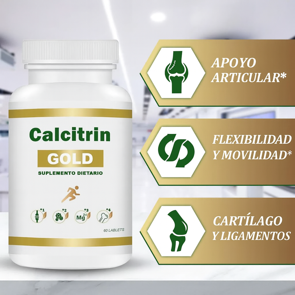 Calcitrin Gold® ¡El fin de la tortura ciática y artrítica! Mueve tus articulaciones como si tuvieras 20 años en solo semanas.