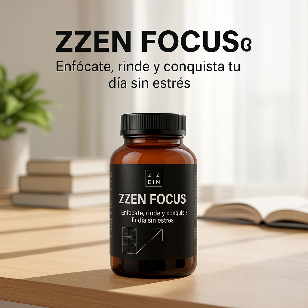 🧠 ZZEN FOCUS® – Recupera tu enfoque y claridad mental con solo 2 cápsulas al día