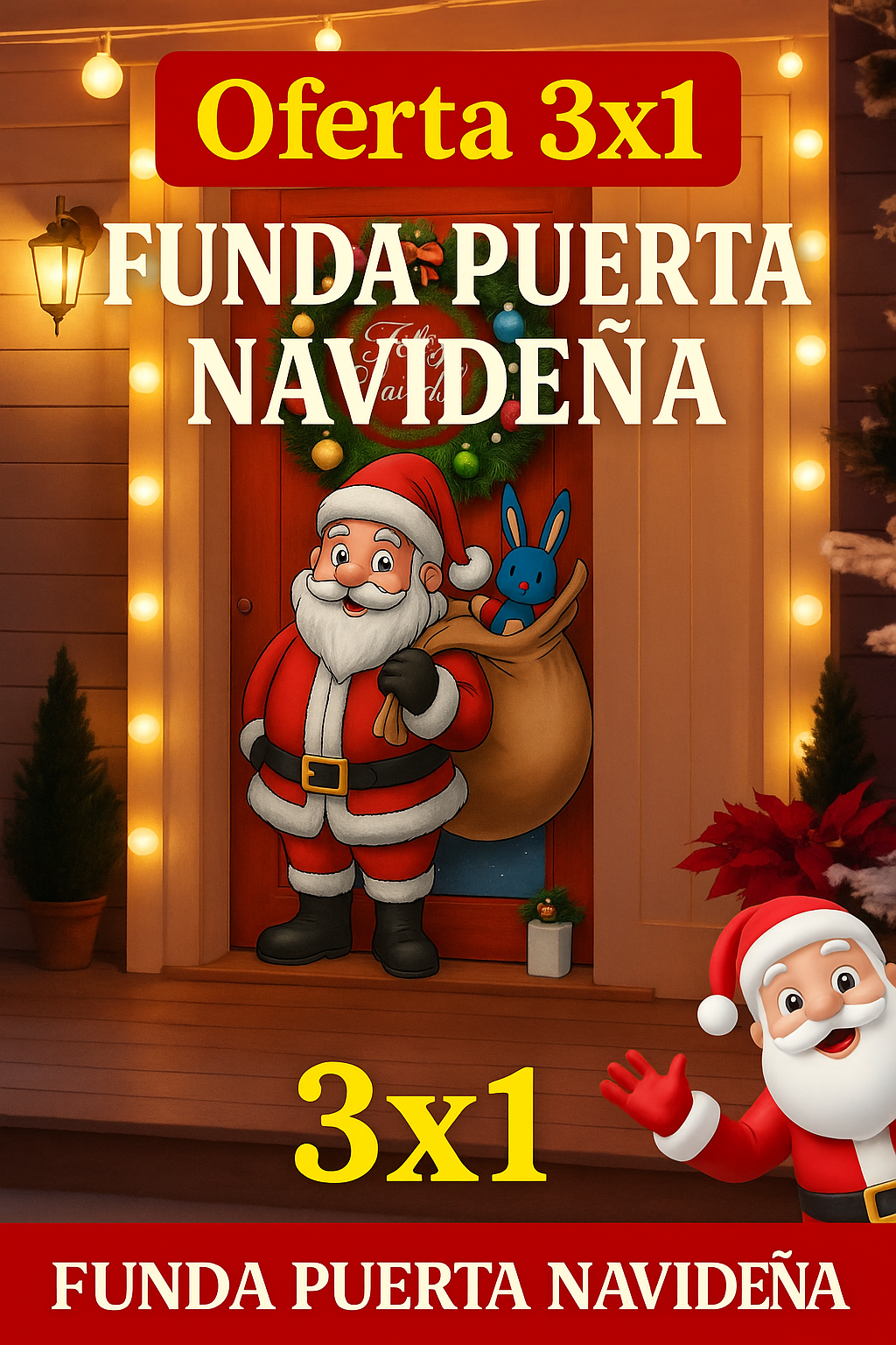 OFERTA 3X1!🎄FUNDAS NAVIDEÑAS PARA PUERTA® – Convierte tu puerta en la estrella de la Navidad