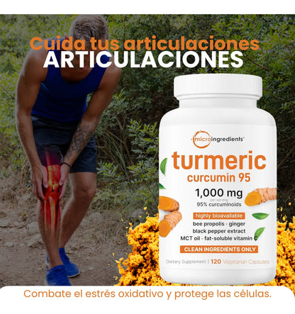 Turmeric Curcumin®: Detén el desgaste de tus articulaciones y recupera la movilidad que la artritis te robó