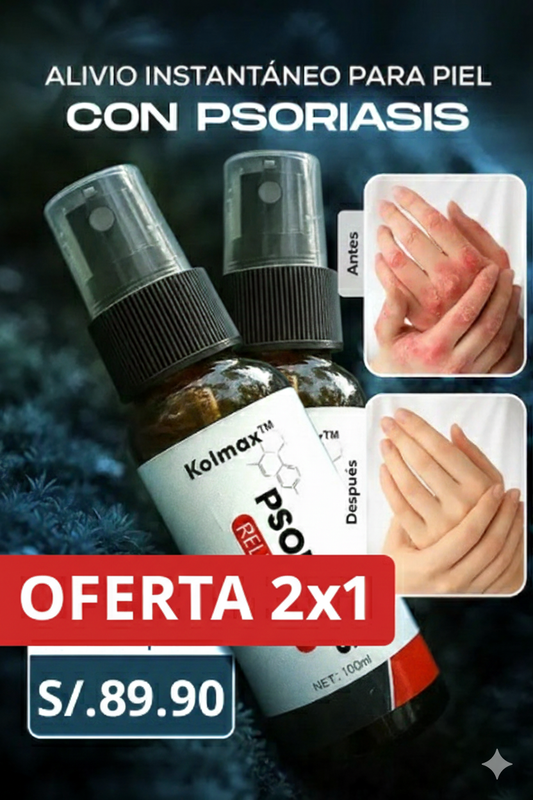 ¡OFERTA 2X1! KOLMAX® Alivio instantáneo para piel con psoriasis o dermatitis