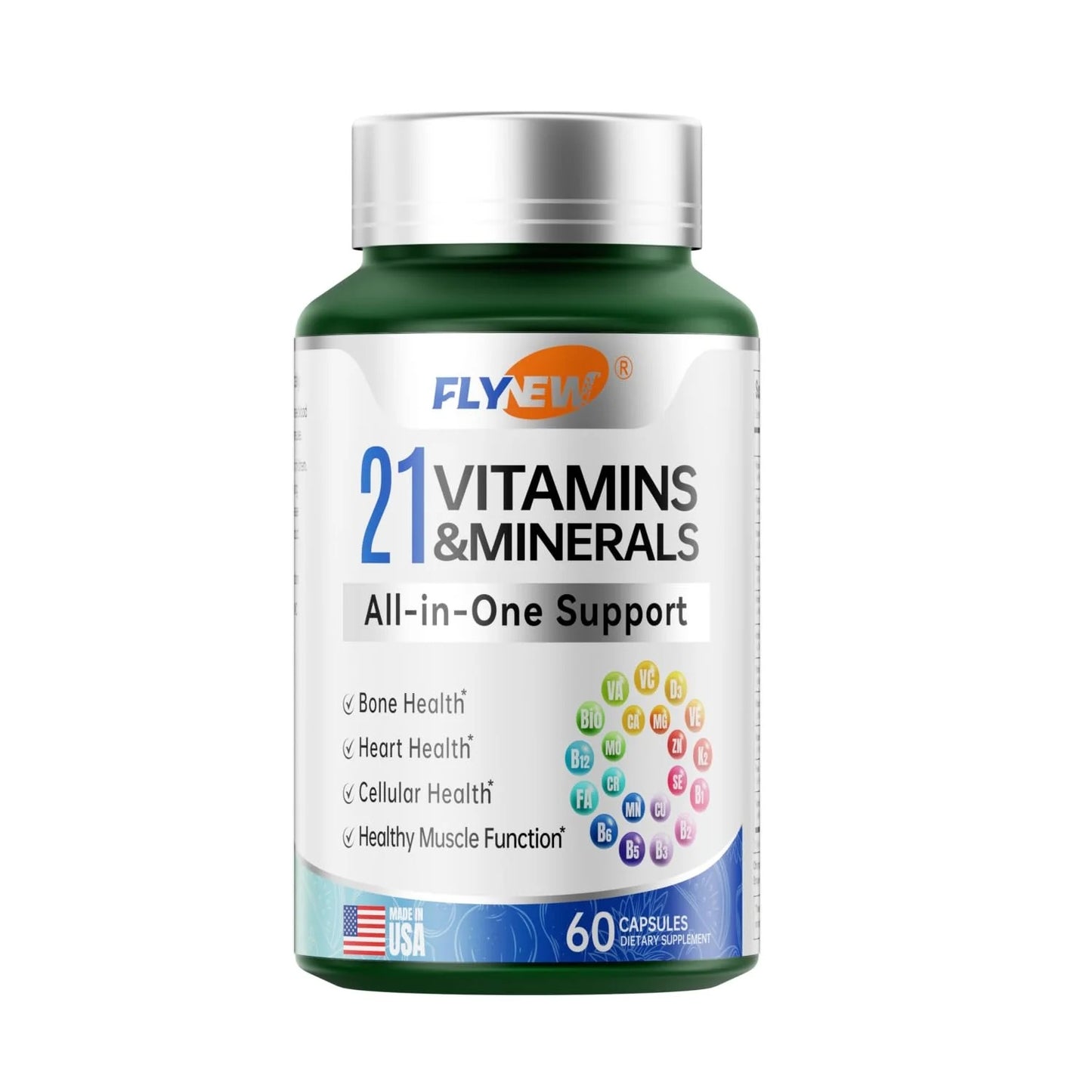 FLY NEW 21 Vitaminas y Minerales® Despídete de la niebla mental y recupera tu concentración máxima en solo días